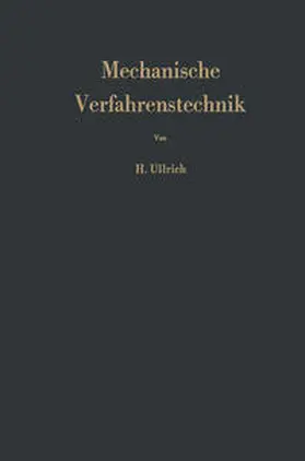 Ullrich |  Mechanische Verfahrenstechnik | eBook | Sack Fachmedien