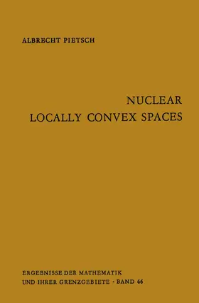 Pietsch |  Nuclear Locally Convex Spaces | Buch |  Sack Fachmedien