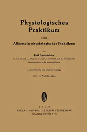 Abderhalden | Physiologisches Praktikum | E-Book | www.sack.de