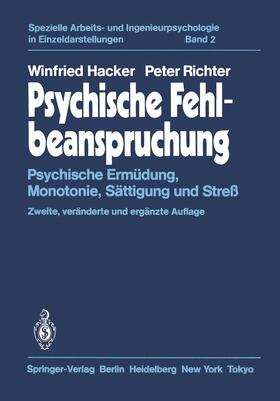 Richter / Hacker |  Psychische Fehlbeanspruchung | Buch |  Sack Fachmedien