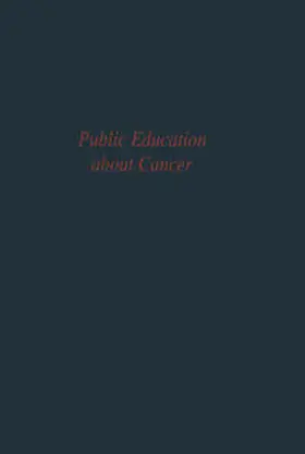  Public Education about Cancer | eBook | Sack Fachmedien
