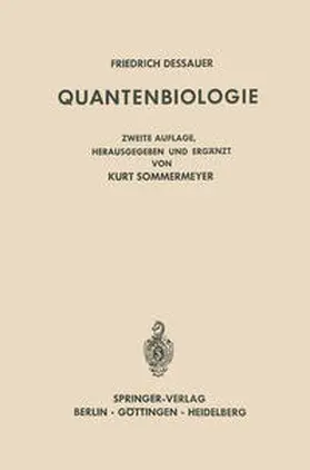 Dessauer / Sommermeyer |  Quantenbiologie | eBook | Sack Fachmedien