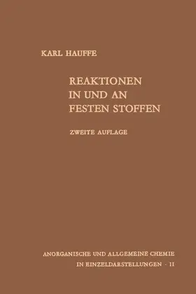 Hauffe |  Reaktionen in und an festen Stoffen | Buch |  Sack Fachmedien