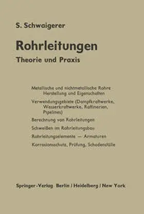 Schwaigerer |  Rohrleitungen | eBook | Sack Fachmedien
