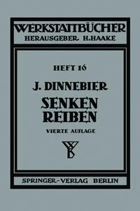 Dinnebier |  Senken und Reiben | eBook | Sack Fachmedien