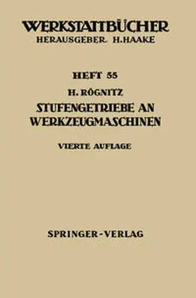 Rögnitz |  Stufengetriebe an Werkzeugmaschinen | eBook | Sack Fachmedien