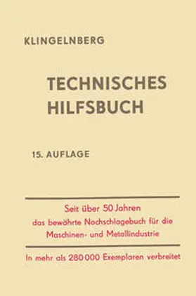 Klingelnberg / Pohl / Reindl |  Klingelnberg Technisches Hilfsbuch | eBook | Sack Fachmedien