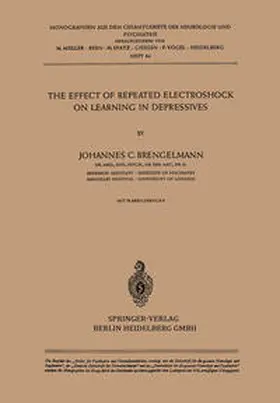 Brengelmann | The Effect of Repeated Electroshock on Learning in Depressives | E-Book | www.sack.de