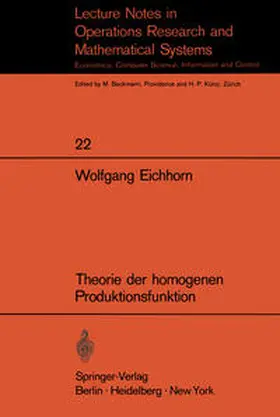 Eichhorn | Theorie der homogenen Produktionsfunktion | E-Book | sack.de