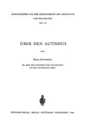 Schneider |  Über den Autismus | eBook | Sack Fachmedien