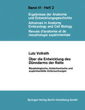 Vollrath |  Über die Entwicklung des Dünndarms der Ratte | eBook | Sack Fachmedien