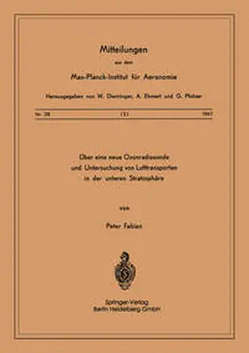 Fabian |  Über eine Neue Ozonradiosonde und Untersuchung von Lufttransporten in der Unteren Stratosphäre | eBook | Sack Fachmedien