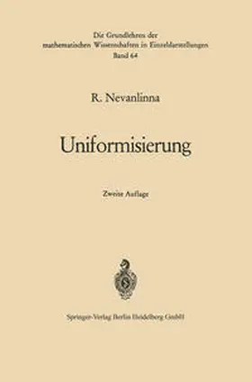 Nevanlinna | Uniformisierung | E-Book | www.sack.de