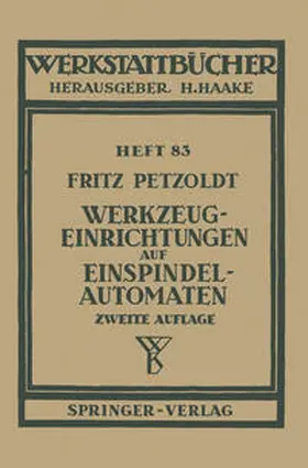 Petzoldt |  Werkzeugeinrichtungen auf Einspindelautomaten | eBook | Sack Fachmedien