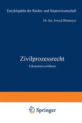 Blomeyer |  Zivilprozessrecht | eBook | Sack Fachmedien
