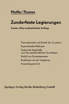 Pfeiffer / Thomas |  Zunderfeste Legierungen | eBook | Sack Fachmedien