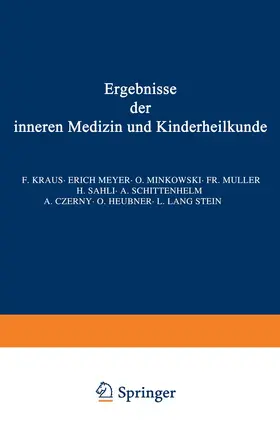 Langstein / Meyer / Schittenhelm |  Ergebnisse der inneren Medizin und Kinderheilkunde | Buch |  Sack Fachmedien