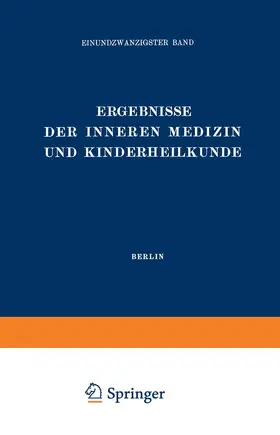 Langstein / Meyer / Schittenhelm |  Ergebnisse der Inneren Medizin und Kinderheilkunde | Buch |  Sack Fachmedien