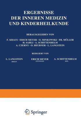 Langstein / Schittenhelm / Kraus |  Ergebnisse der Inneren Medizin und Kinderheilkunde | Buch |  Sack Fachmedien