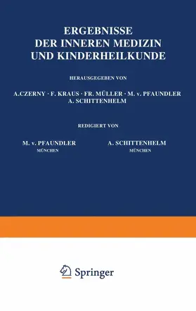 Schittenhelm / Pfaundler / Müller |  Ergebnisse der Inneren Medizin und Kinderheilkunde | Buch |  Sack Fachmedien