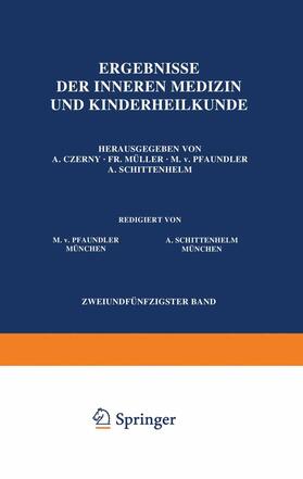 Pfaundler / Schittenhelm / Czerny | Ergebnisse der Inneren Medizin und Kinderheilkunde | Buch | 978-3-642-88834-2 | sack.de