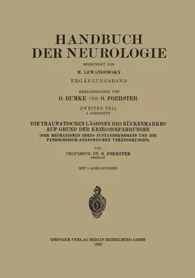 Foerster / Bumke |  Die traumatischen Läsionen des Rückenmarkes auf Grund der Kriegserfahrungen | Buch |  Sack Fachmedien