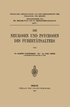 Pappenheim / Grosz / Heller |  Die Neurosen und Psychosen des Pubertätsalters | Buch |  Sack Fachmedien