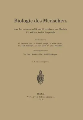 Heß / Joseph / Müller |  Biologie des Menschen | Buch |  Sack Fachmedien