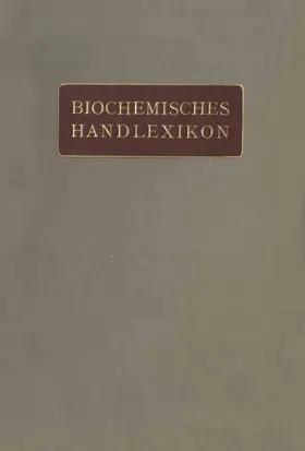 Altenburg / Einbeck / Bang |  Biochemisches Handlexikon | Buch |  Sack Fachmedien
