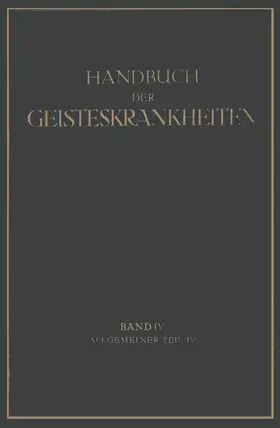 Birnbaum / Nitsche / Vokastner |  Handbuch der Geisteskrankheiten | Buch |  Sack Fachmedien