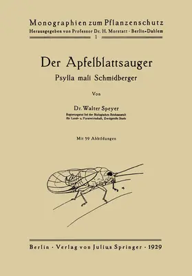 Speyer / Morstatt |  Der Apfelblattsauger | Buch |  Sack Fachmedien