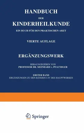 Pfaundler | Ergänzungswerk | Buch | 978-3-642-89111-3 | www.sack.de