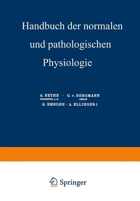 Bethe / Bergmann / Embden |  Nachträge und Generalregister | Buch |  Sack Fachmedien