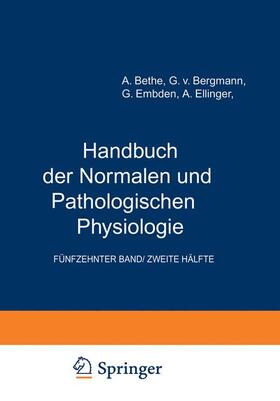 Bethe / Ellinger / Bergmann |  Arbeitsphysiologie II Orientierung. Plastizität Stimme und Sprache | Buch |  Sack Fachmedien