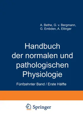 Bethe / Ellinger / Bergmann |  Handbuch der normalen und pathologischen Physiologie | Buch |  Sack Fachmedien