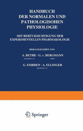 Bethe / Ellinger / Bergmann | Allgemeine Physiologie | Buch | 978-3-642-89180-9 | sack.de