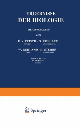 Frisch / Winterstein / Goldschmidt | Ergebnisse der Biologie | Buch | 978-3-642-89197-7 | sack.de