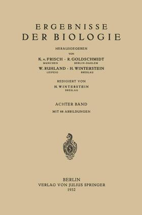 Frisch / Winterstein / Goldschmidt | Ergebnisse der Biologie | Buch | 978-3-642-89204-2 | sack.de