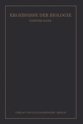 Frisch / Winterstein / Goldschmidt |  Ergebnisse der Biologie | Buch |  Sack Fachmedien