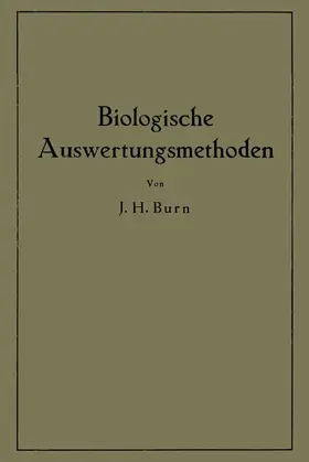 Burn / Bülbring |  Biologische Auswertungsmethoden | Buch |  Sack Fachmedien