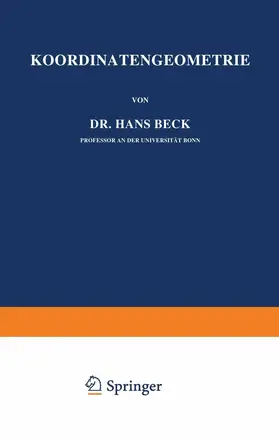 Beck |  Koordinaten-Geometrie | Buch |  Sack Fachmedien
