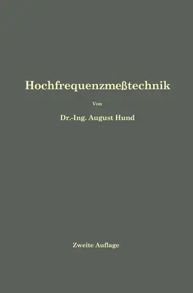 Hund |  Hochfrequenzmeßtechnik | Buch |  Sack Fachmedien