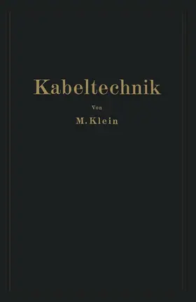 Klein |  Kabeltechnik | Buch |  Sack Fachmedien