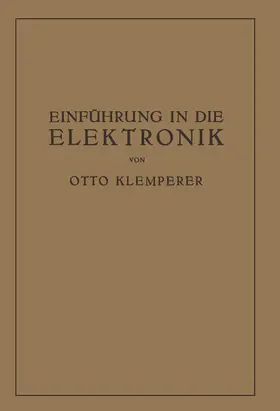 Klemperer | Einführung in die Elektronik | Buch | 978-3-642-89949-2 | www.sack.de