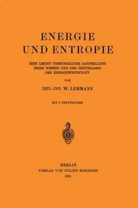 Lehmann |  Energie und Entropie | Buch |  Sack Fachmedien