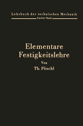 Pöschl |  Elementare Festigkeitslehre | Buch |  Sack Fachmedien