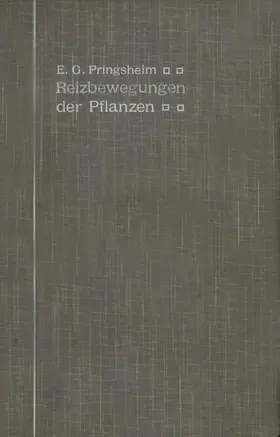 Pringsheim | Die Reizbewegungen der Pflanzen | Buch | 978-3-642-90265-9 | www.sack.de