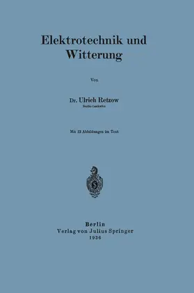 Retzow |  Elektrotechnik und Witterung | Buch |  Sack Fachmedien