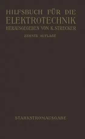 Strecker |  Hilfsbuch für die Elektrotechnik | Buch |  Sack Fachmedien