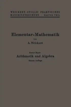 Weickert | Elementar-Mathematik | Buch | 978-3-642-90552-0 | www.sack.de